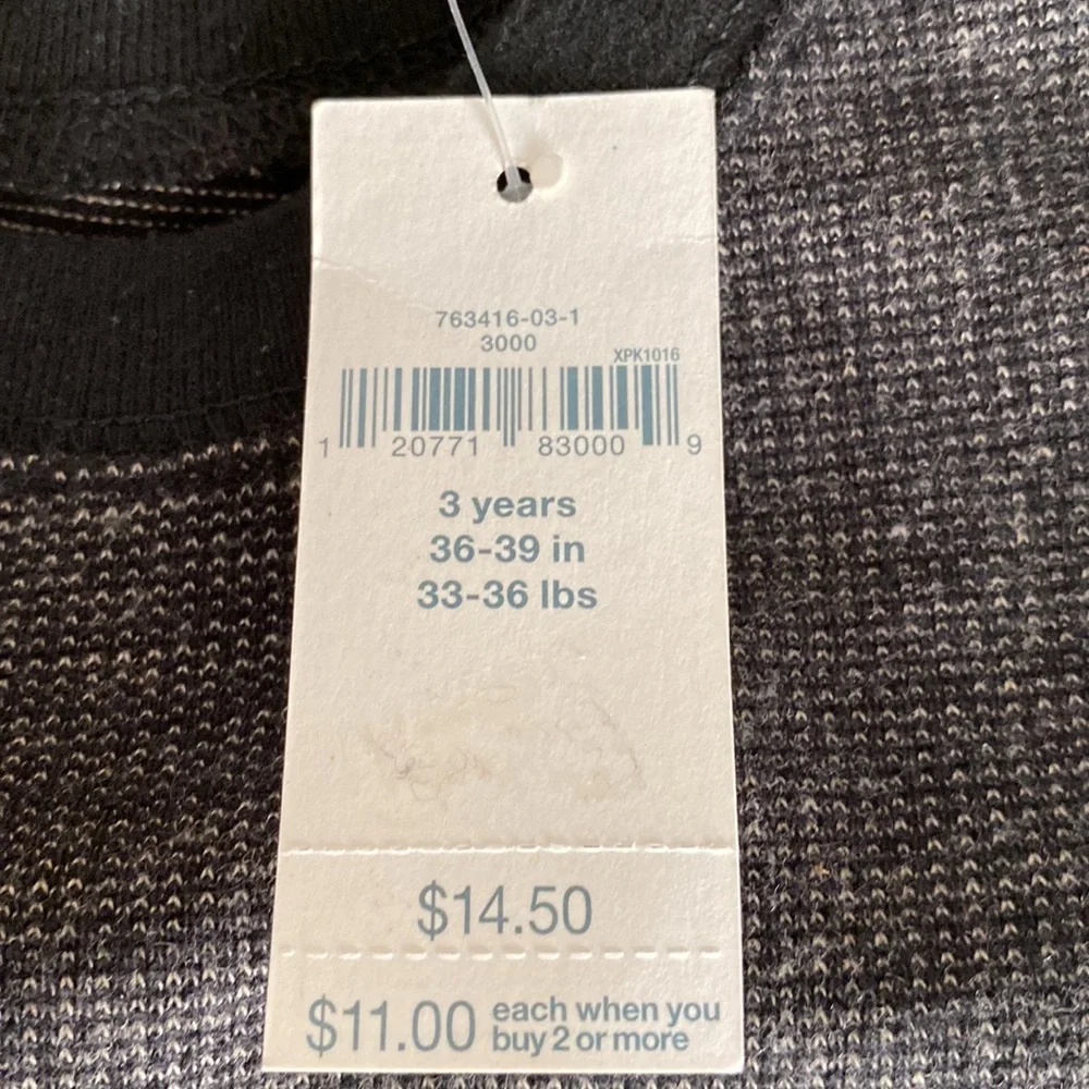 NWT 3 Long Sleeve T BUNDLE Baby GAP & Cherokee Size 3T - Picture 9 of 9